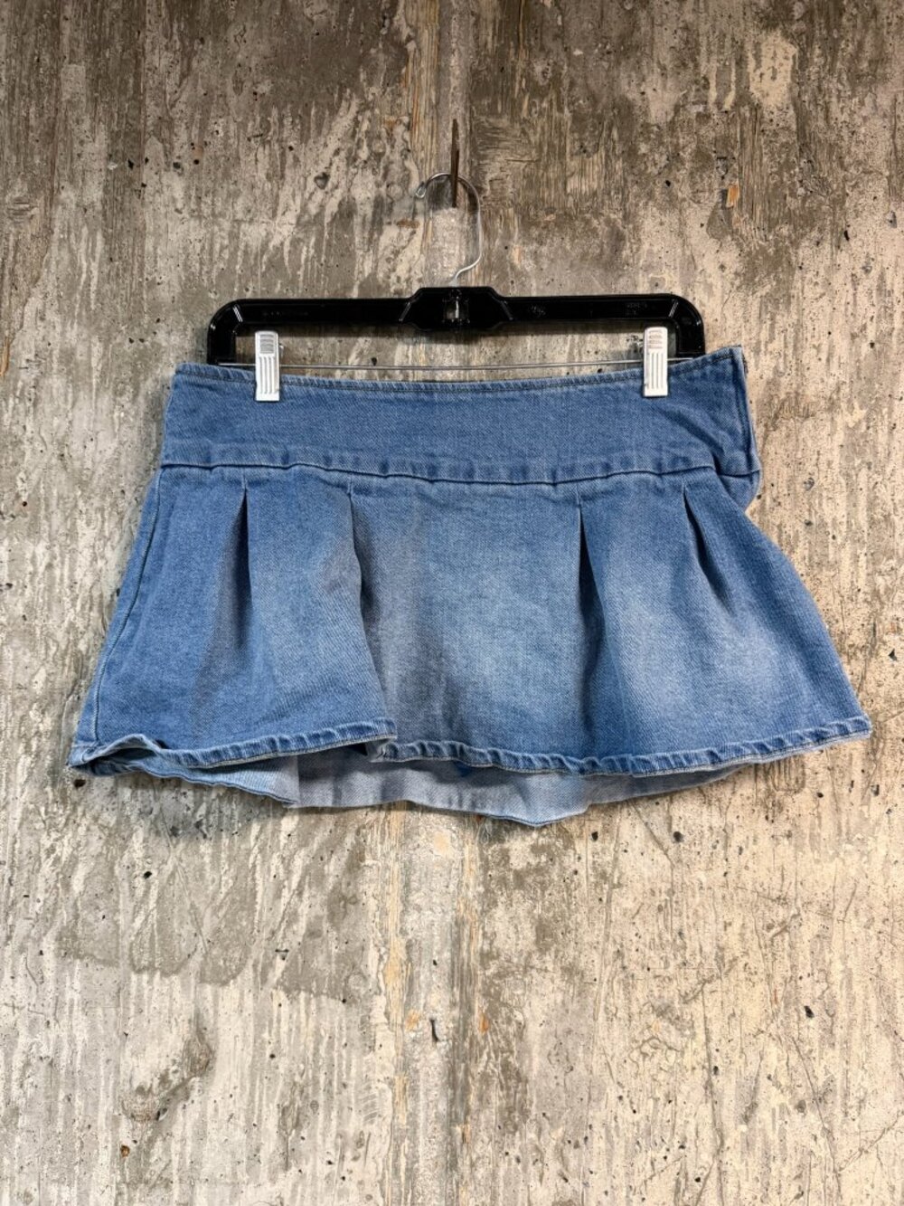 LOVE, FIRE Women's Denim Pleated Mini Skort Size M